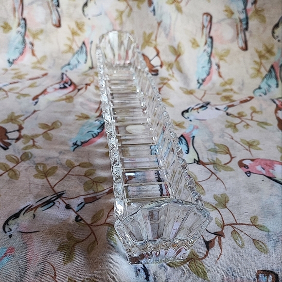 Crystal Cracker Tray Shell Design Clear Crystal Serving Dish Presentation - Picture 2 of 14